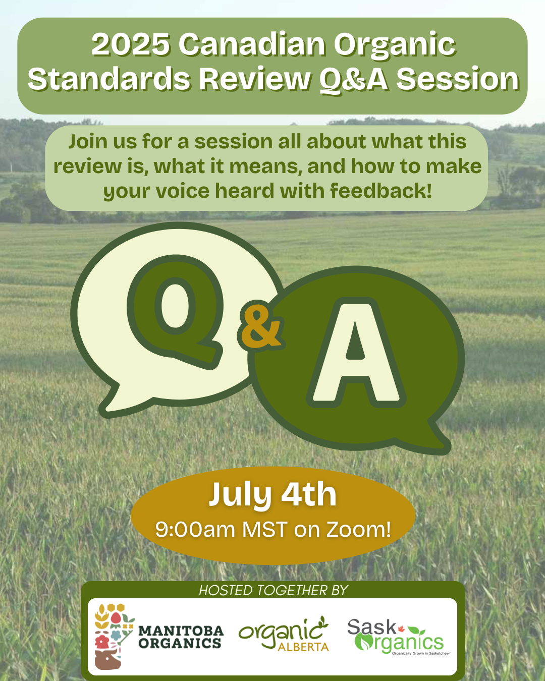 Canadian Organic Standards Review Q&A Session