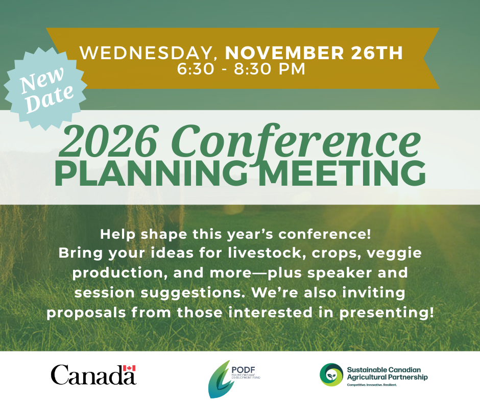 Organic Alberta Conference Planning Meeting