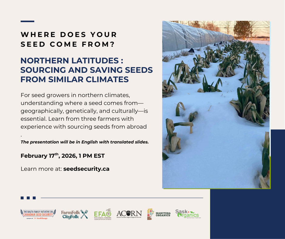 Northern Latitudes: Sourcing and Saving Seeds from Similar Climates - Bauta Family Initiative on Canadian Seed Security