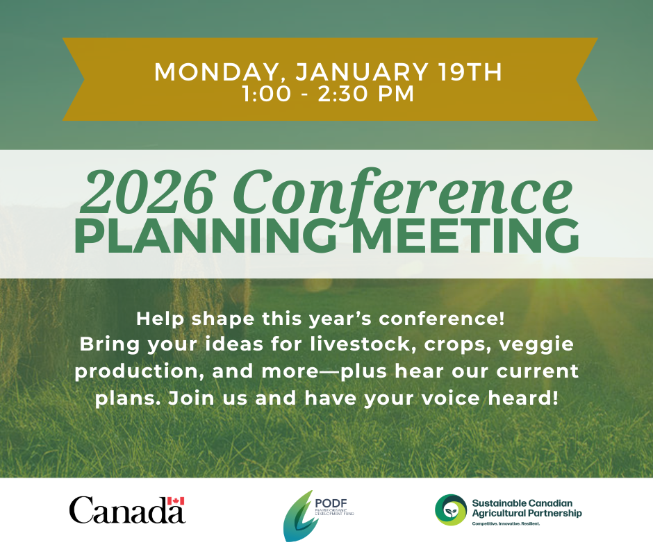 Organic Alberta Conference Planning Meeting #2