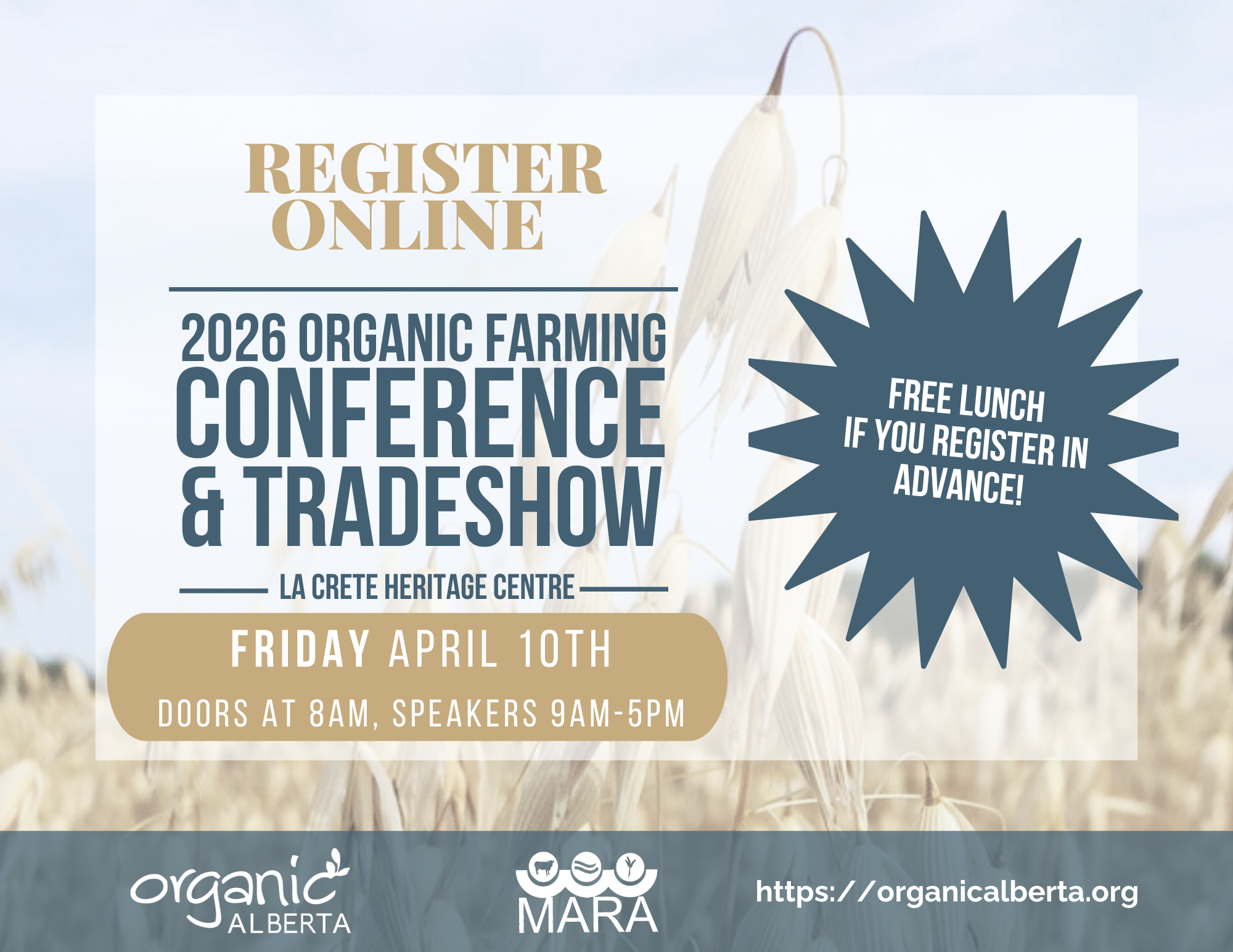 2026 Organic Farming and Trade Show in La Crete