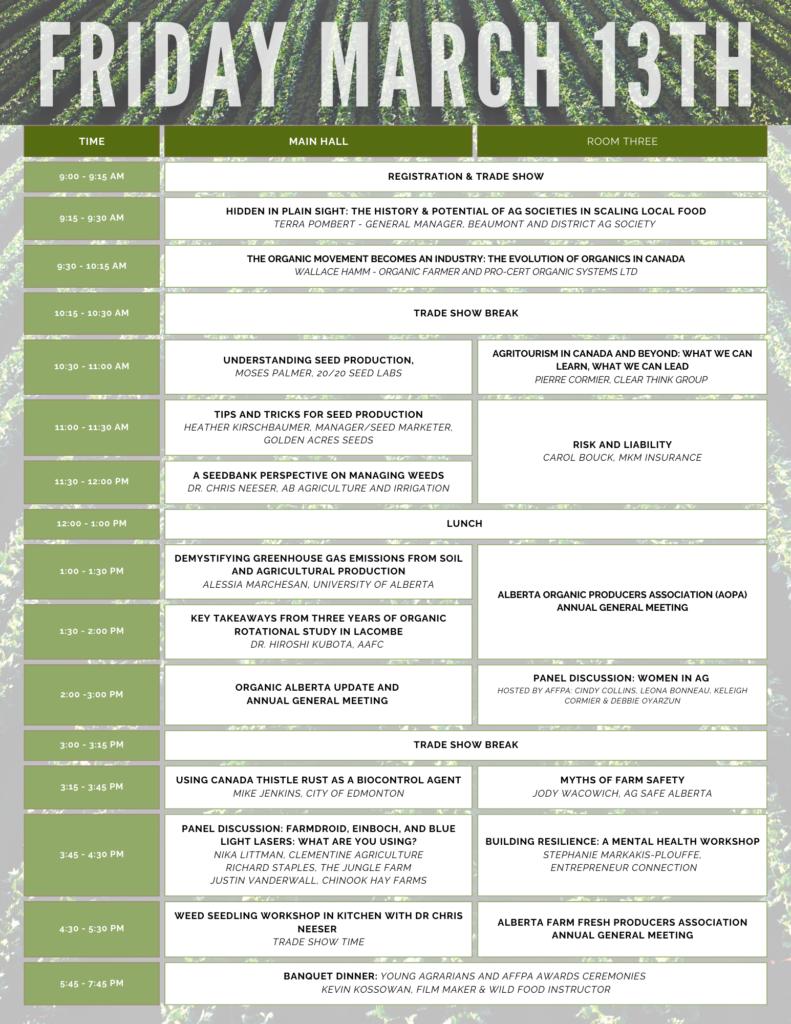 conference schedule Friday
