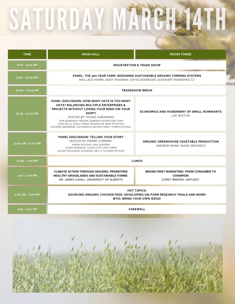 Conference Schedule Saturday