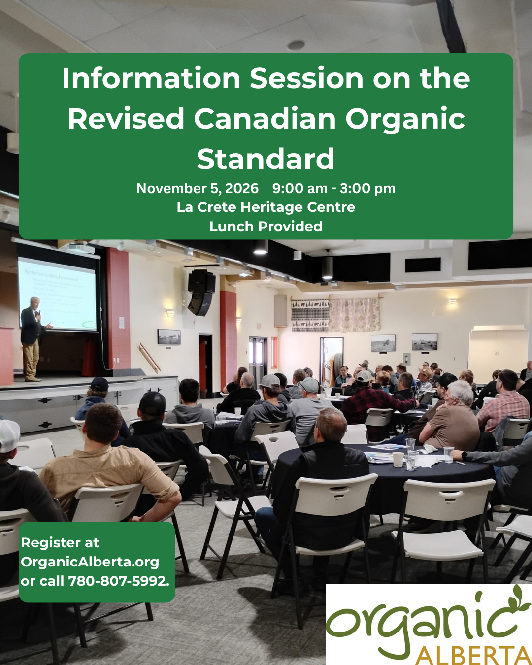 Canadian Organic Standard Information Session La Crete